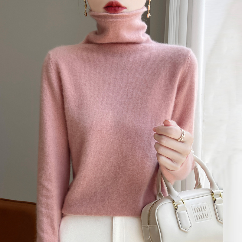 Pile collar elegant pink