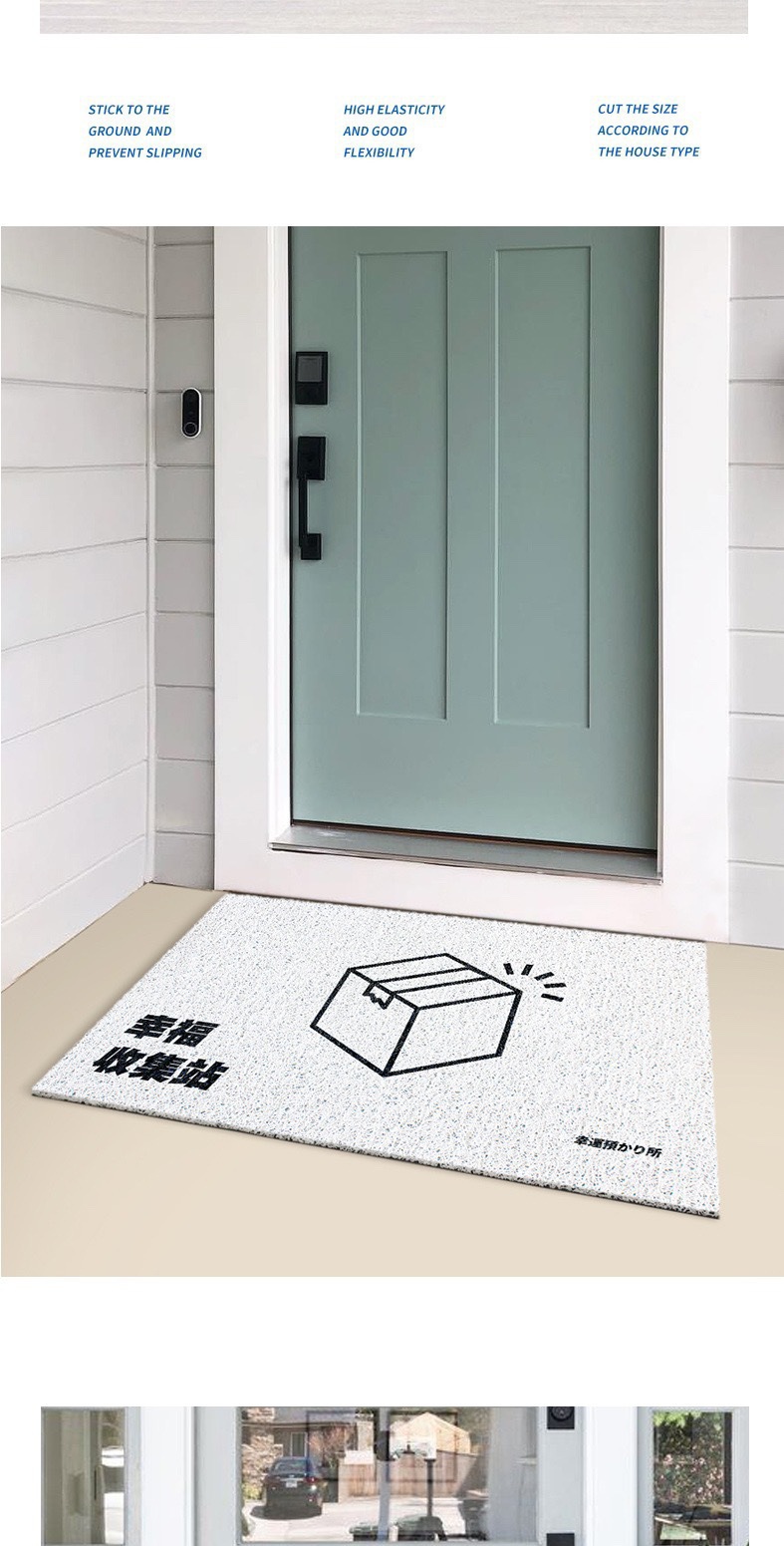 ins creative home floor mat household entrance non-slip wear-resistant wire ring floor mat door mud scraping dust removal foot mat