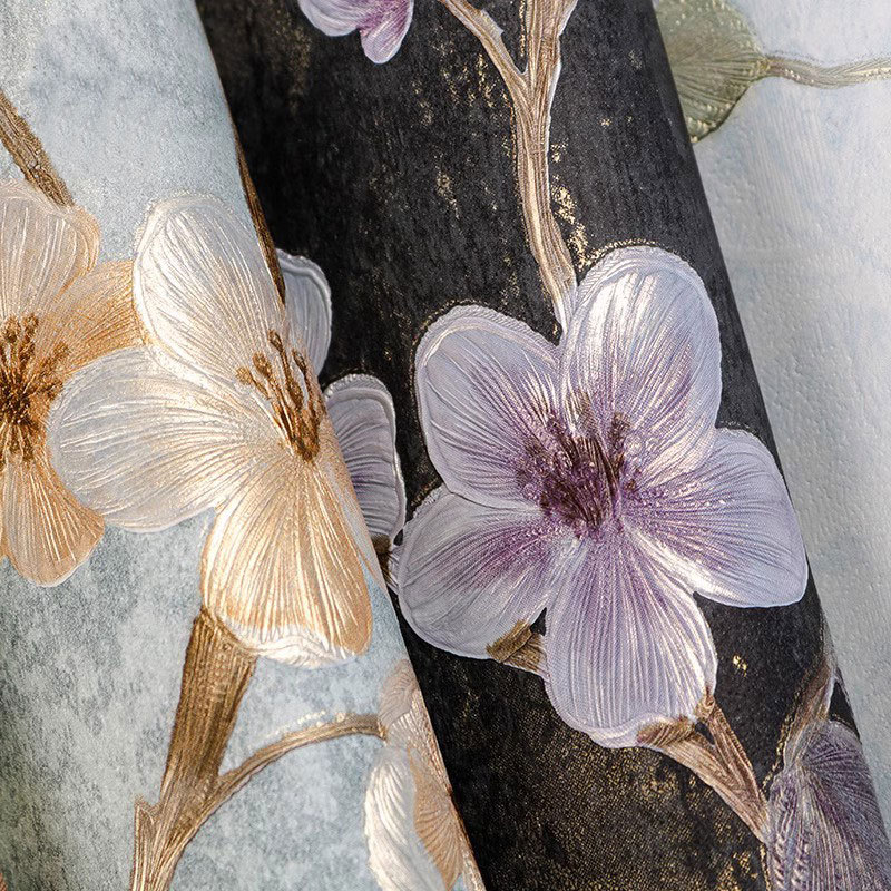 Pamela de alta calidad de la serie de impresión de bordes de melocotón de papel de embalaje de flores nuevos estampados en relieve de papel de arte de papel de embalaje de flores