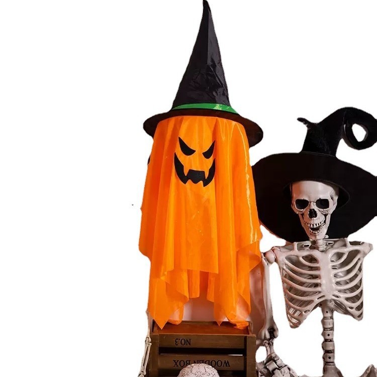 Halloween decoración luminosa gran fantasma fiesta decoración suministros fiesta cráneo estante calabaza atmósfera diseño transfronterizo