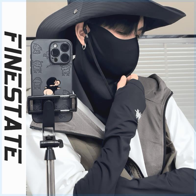 finestate面基尼户外男士专业防晒骑车面罩遮全脸口罩面纱夏季