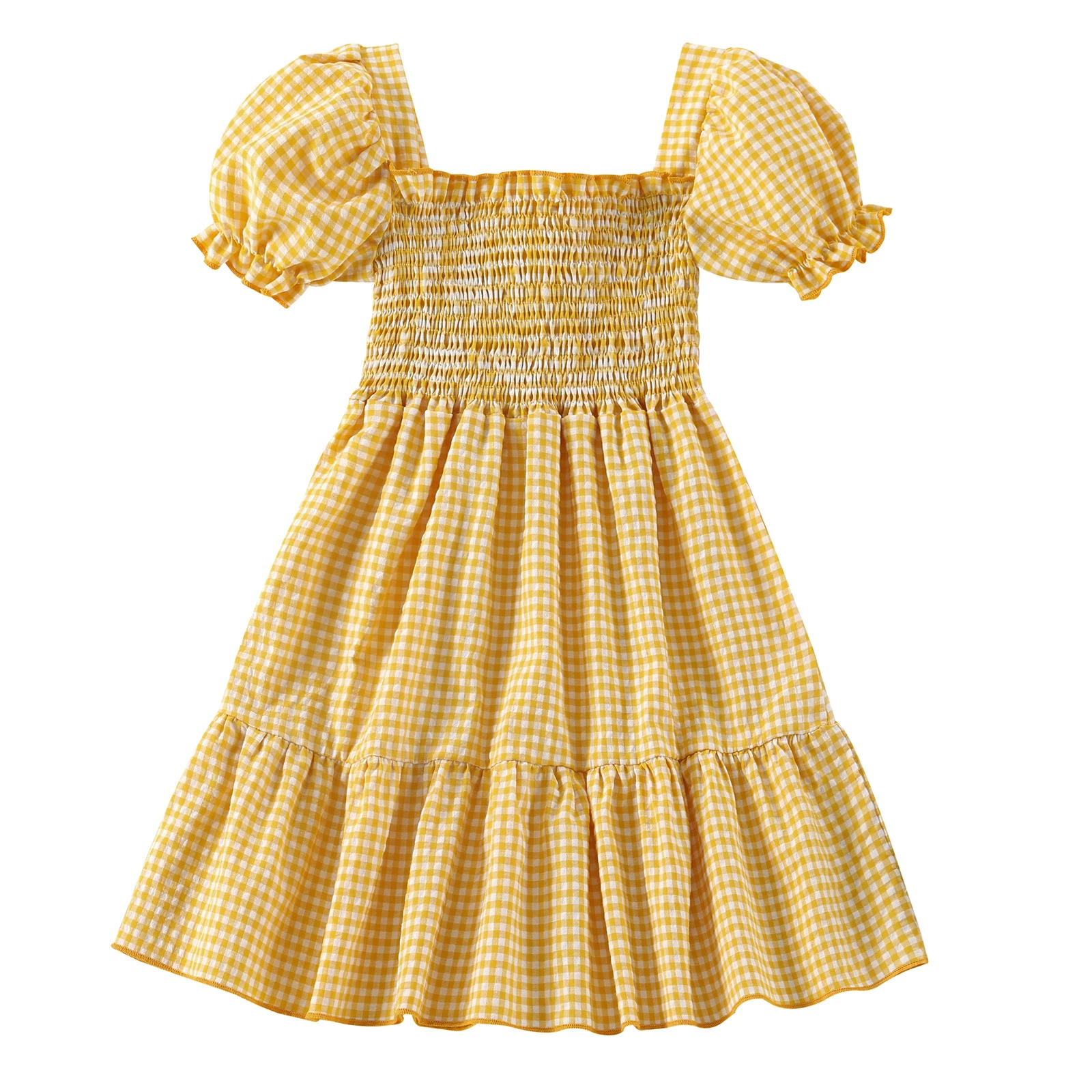 Летний желтый комплект, pleated школьная юбка с капюшоном, корейский стиль