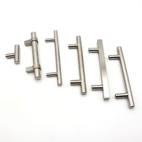 Modern simple stainless steel T-shaped solid hollow handle double hole cabinet wardrobe door display cabinet accessories wholesale