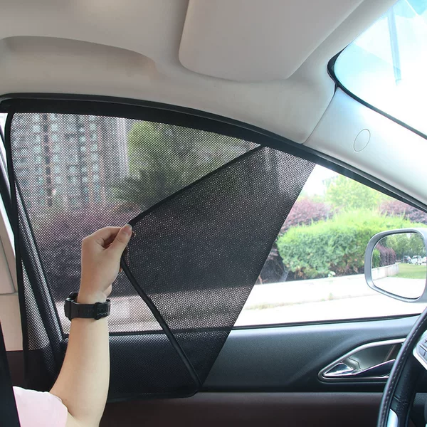 Car Sunshade Magnetic Non-Automatic Retractable Interior Sun Protection and Heat Insulation Panel Front and Side Window Blackout Mesh