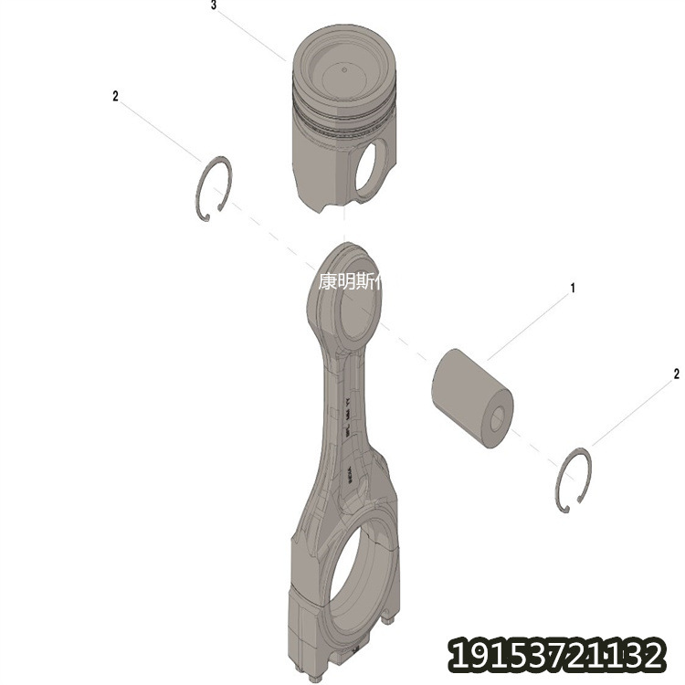挖掘机机械零件 康明斯原装19柴油发动机活塞组件4955235