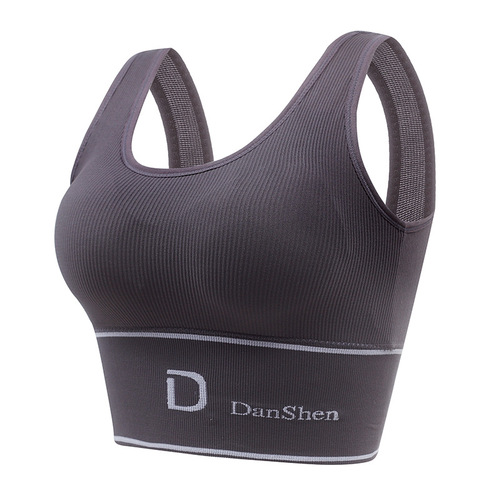 D-style lady single seamless deep U beauty back strapless push-up sports bra wire-free versatile base layer
