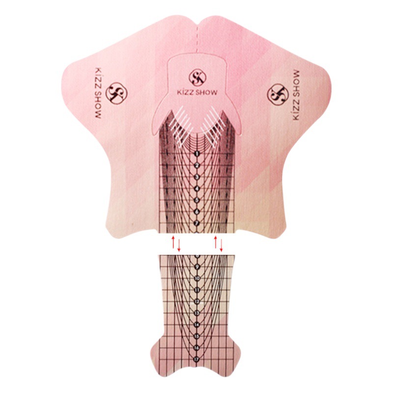 Formas de Papel con Forma de Pez para Extensión de Uñas 100/300 Piezas Desmontable para Fototerapia