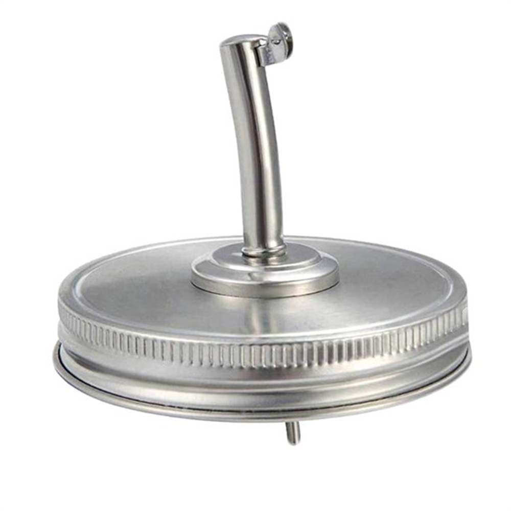 Amazon Mason cubierta larga boca de acero inoxidable boquilla de aceite de oliva salsa de aceite vinagre condimento tarro dispensador de vino vertedor