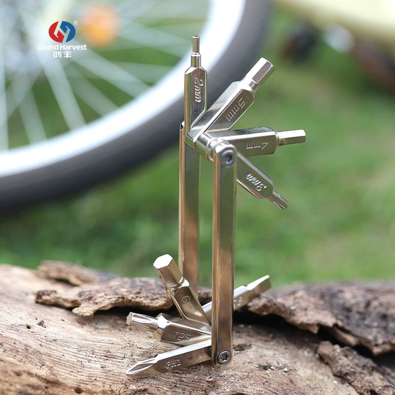 Новый продукт, многофункциональный портативный инструмент для ремонта велосипеда, винтовой костюм, Многофункциональный складной комбинированный инструмент EDC