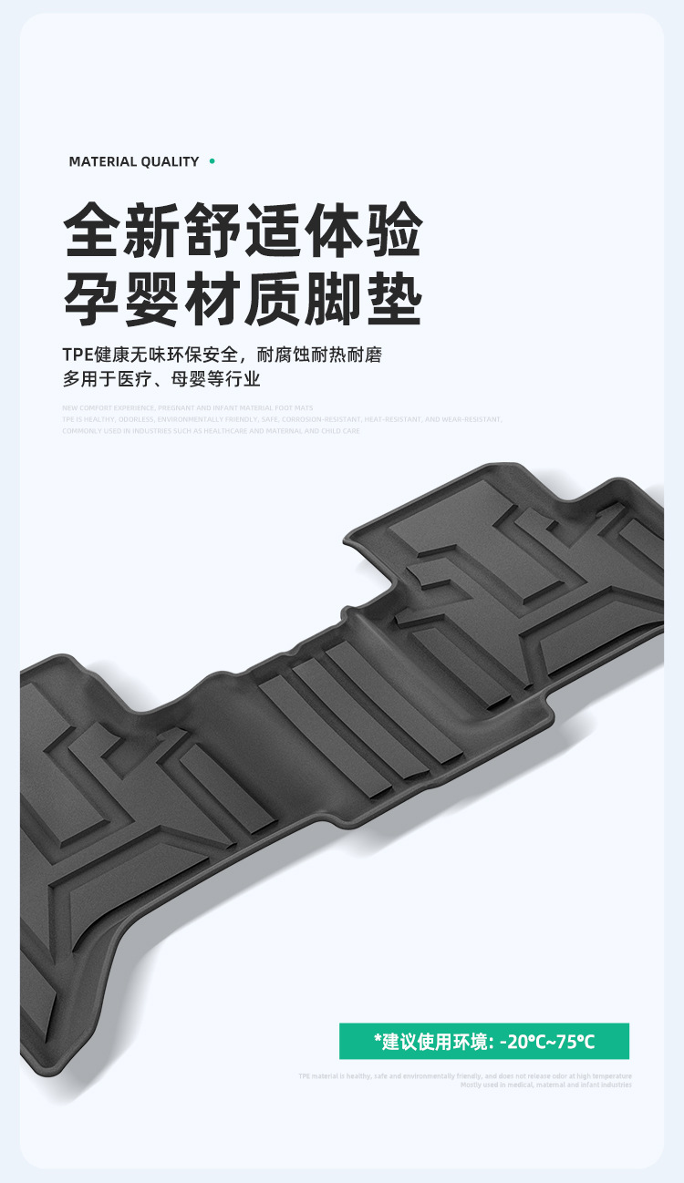 Suitable for 21-26 Models of Tank 300 Car Floor Mats, Tpe Fully Eco-Friendly Floor Mats, Seat Back Cushions, Trunk Mats