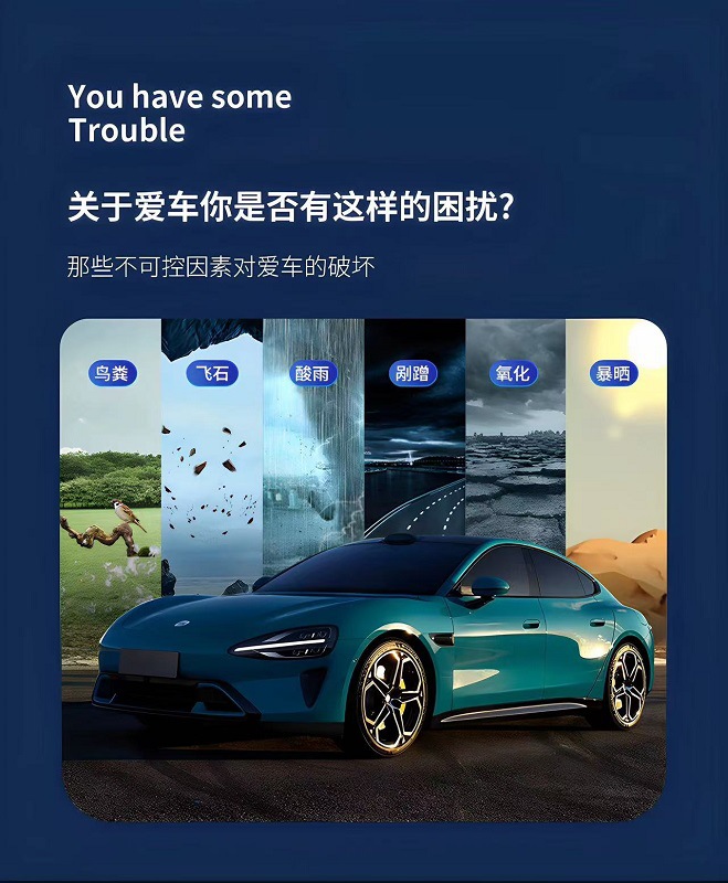 Car TPU piano black color change film, full car color change, scratch-resistant, anti-scratch, paint repair protective film