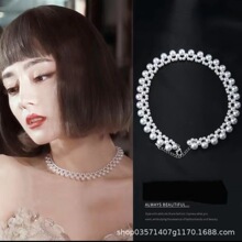 【新店开业特价】时尚气质百搭三层编织小米珠大小珠多层项链