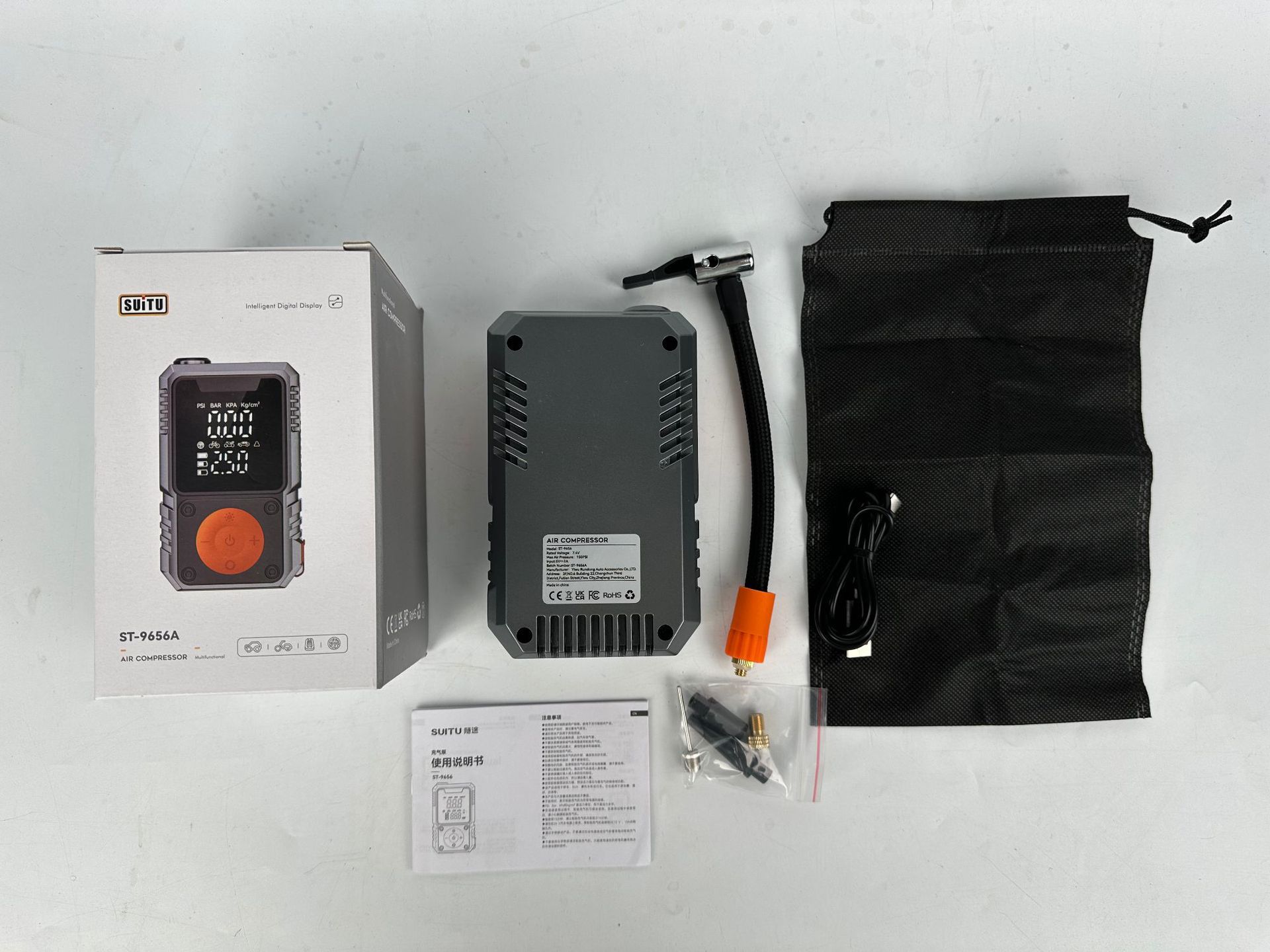 Car Air Pump, Smart Digital Display, Wireless Tire Pump, Car Battery Loss Emergency Starting All-In-One Machine