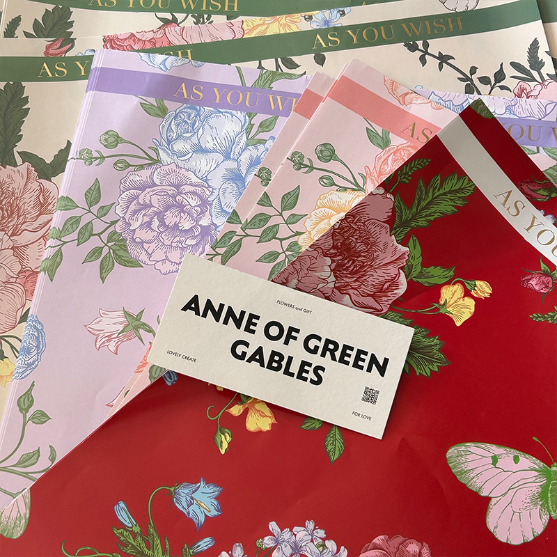 Flower Sea Series Embalaje de flores Papel kraft Floristería al por mayor Embalaje floral Material de bricolaje Papel de flores inins de San Valentín