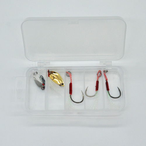 Manufacturer wholesale five-compartment hook box accessories storage box mini plastic box set storage box Lure bait box