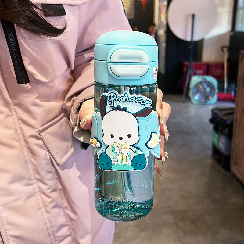 サンリオ子供用コップ女の子学校用ストローカップ小学生高温ダブルドリンク転倒防止ポット夏|undefined