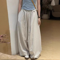 琪镌绘制时尚女装梨型身材休闲裤秋季新款高腰垂感阔腿裤遮肉女裤
