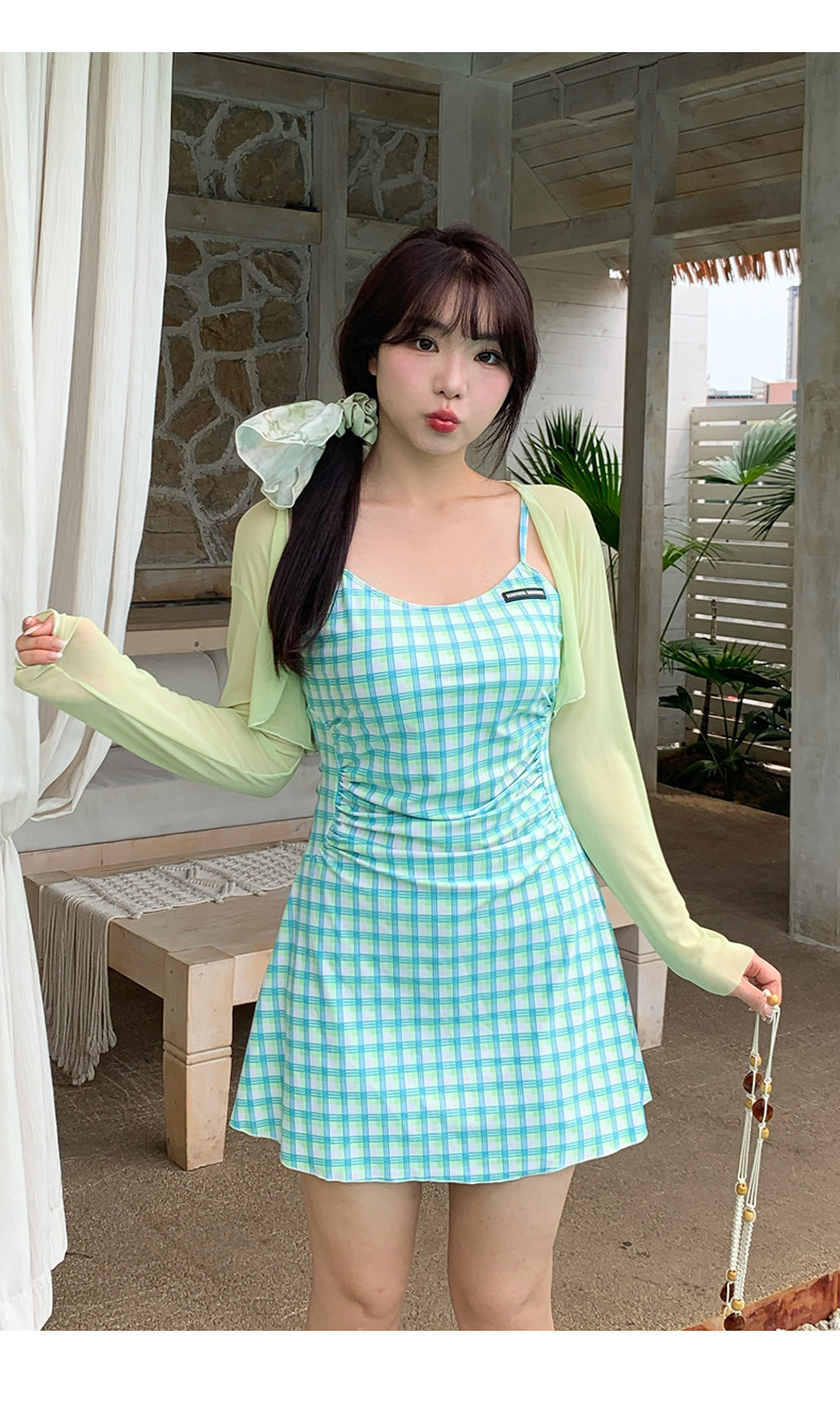 GraceChic Damen-Badeanzug-Cover-Up Strandurlaub Zweiteiliges Set Bauchkontrolle Figurformend Hochwertig Konservativ 2025 Neu Hot Spring_voghion.com