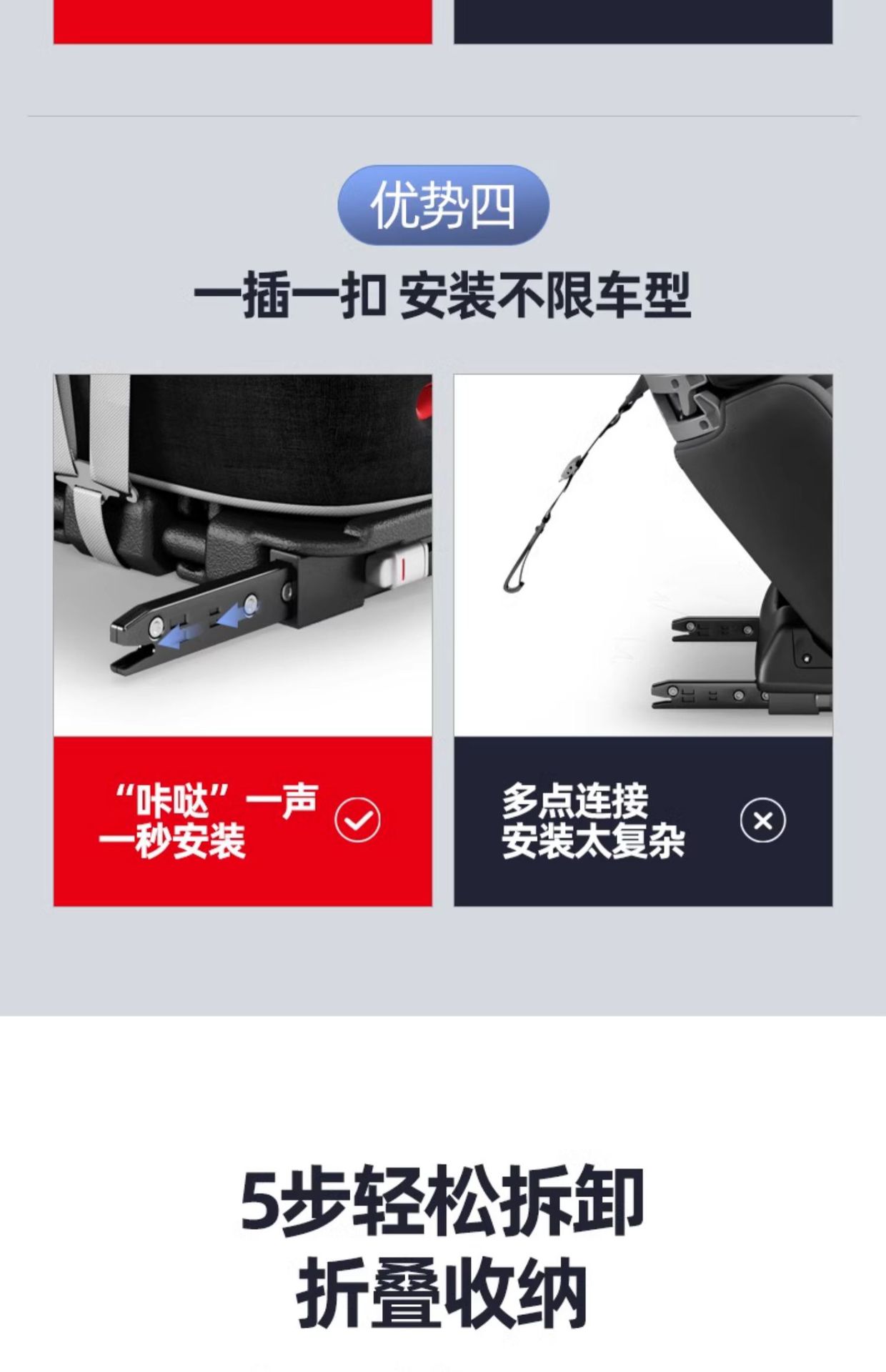 Foldable Portable Universal Car Child Safety Seat