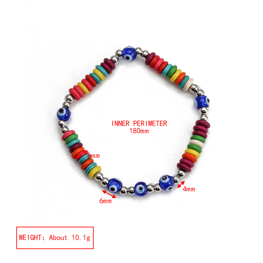 Simple Style Eye Copper Beaded Bracelets 1 Piece