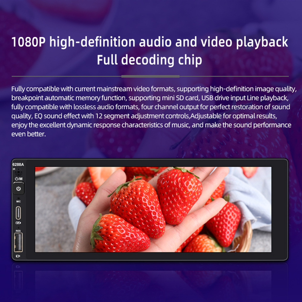 6.9 Inch 2+32 Wireless Carplay Single-Stick Android Machine Ips Capacitive Screen Smart Voice Car Player 12V