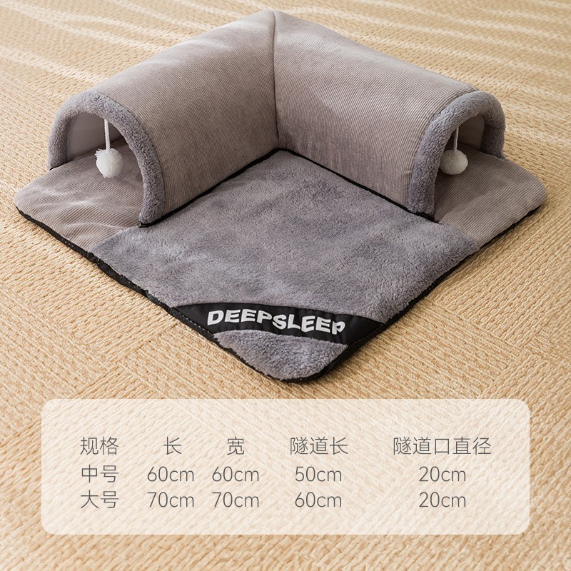 Otoño e invierno cálido espesado semi-cerrado multi-mascota familia gato nido perro gran espacio perrera mascota invierno perrera