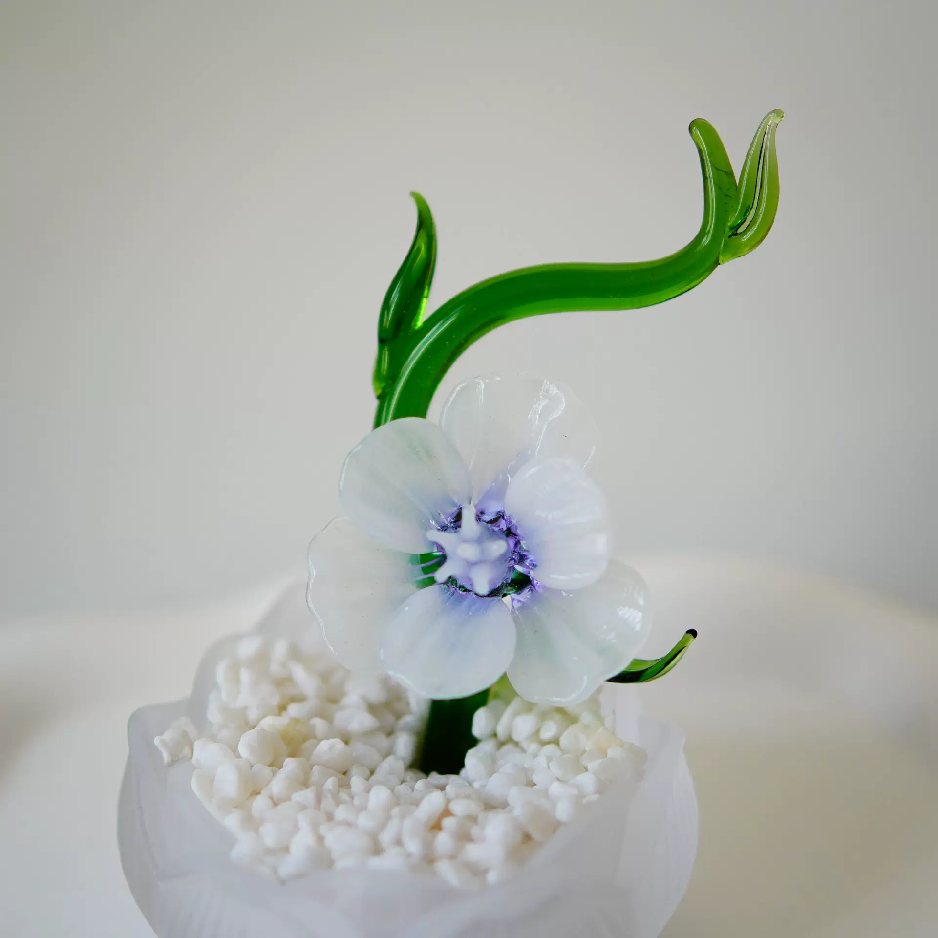 淄博非遗琉璃手工荷花盆栽桌面仿真多肉植物摆件莲花（不含盆栽）