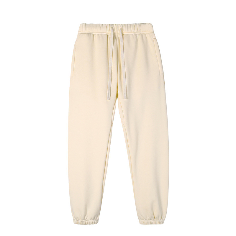 Traje deportivo de hombre de peluche grueso, ropa deportiva casual de dos piezas, ropa de moda americana con sudadera encapuchada personalizada