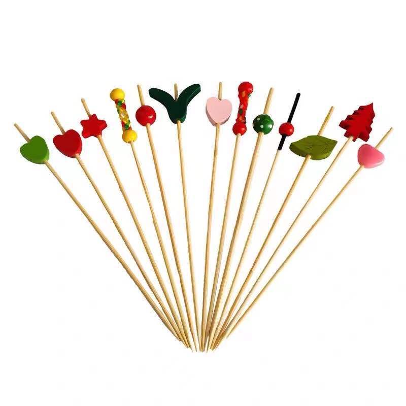 [Ventas directas de fábrica] Signo de frutas, tijeras, palos de bambú, cuentas desechables, Douyin, el mismo estilo, firma de caramelos confitados de celebridades de Internet