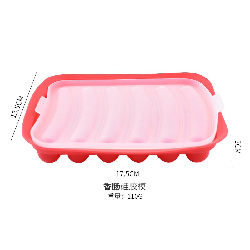 Molde de salchicha de silicona de calidad alimentaria suplemento de alimentos para bebés herramientas de jamón casero perro caliente diy Amazon transfronterizo exclusivo