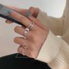 Tide, fresh ring, silver 925 sample, Japanese and Korean, on index finger, internet celebrity