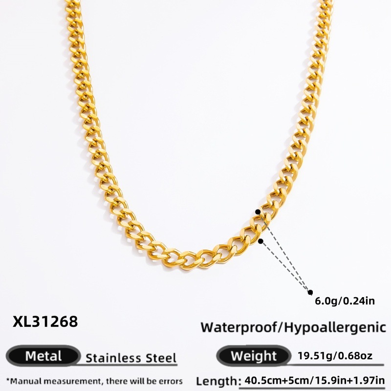 越境ステンレスDIYアクセサリー18k金ブレスレットins風個性海洋風保色ネックレスアクセサリー女|undefined