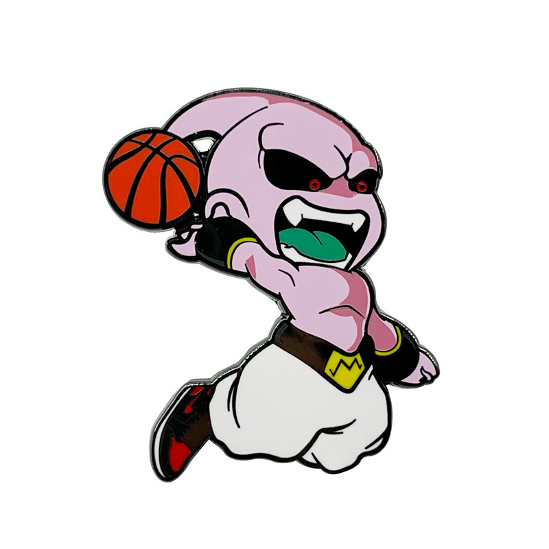 Dragon Ball demon buou basketball brooch sports anime lover schoolbag decoration collection metal badge Dragon Ball demon buou basketball brooch sports anime lover schoolbag decoration collection metal badge