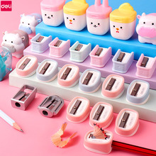 得力迷你卷笔刀削笔器小型儿童可爱小学生铅笔刀卡通旋笔刀批发