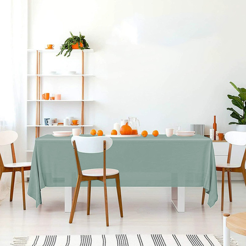 Mantel Desechable de Color Sólido, Mantel de Plástico PE Impermeable y Resistente al Aceite, Engrosado, para Hotel, Hogar, Fiesta, Venta al por Mayor, Mesa de Comedor