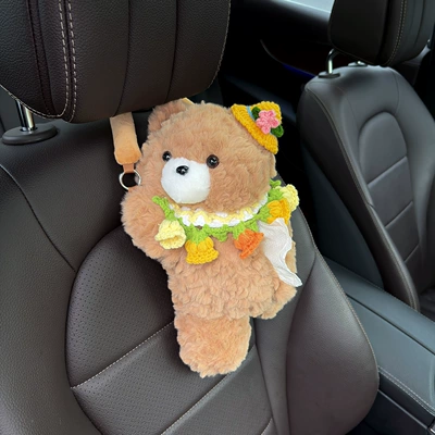 Plush Doll Female Car Seat Car tissue box/set