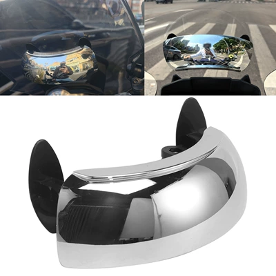 Motorcycle Street Sports Car Windshield Wide-Angle Panoramic Rearview Mirror Auxiliary Mirror Blind Spot Mirror 180-Degree Reflector