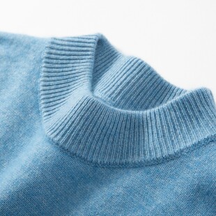 Mountain Cashmere Sweater Men's Autumn and Winter New Half-high Neck Thickened Solid Color Knitted Sweater Business Casual Knitted Base Shirt