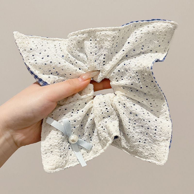 Anillo de pelo de intestino grueso suave francés para mujer 2025 nuevo círculo de intestino grueso coreano de alta gama Advanced Large Hairy Cuerda para la cabeza para mujer