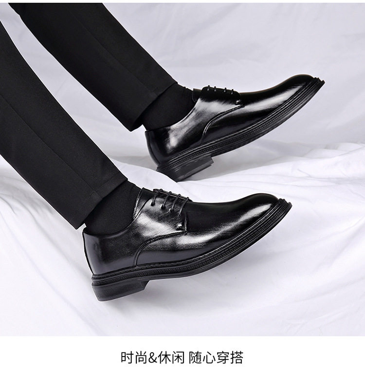 Giày da nam công sở mũi nhọn đế cao su gót thấp 1-3 cm — WZ16 màu nâu, WZ16 màu đen chi tiết 21