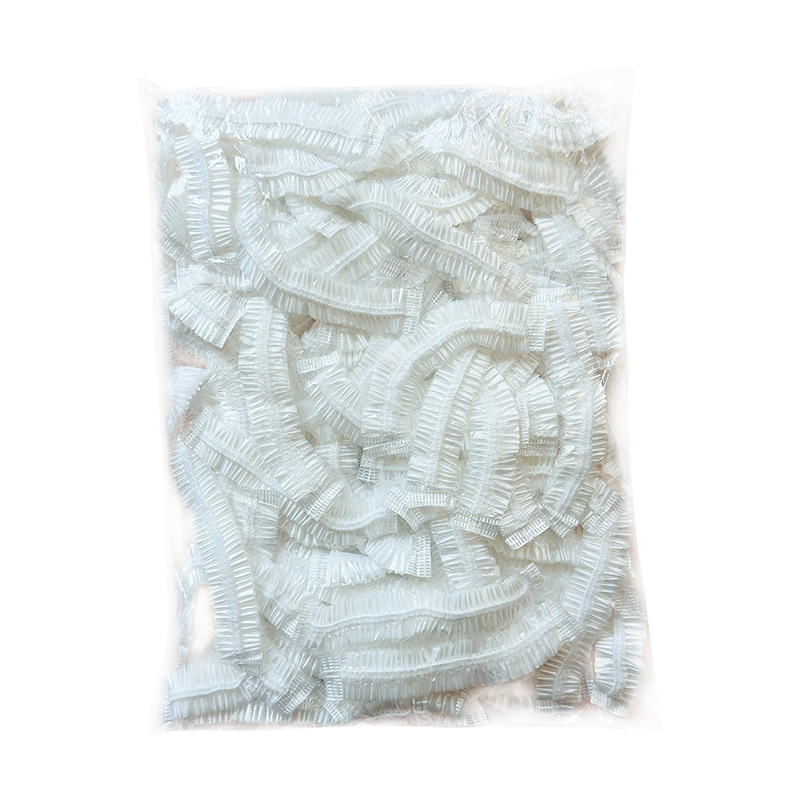 Gorro de ducha desechable, tapa para la cabeza, forma de tira de boca elástica, plástico pe engrosado, hotel, teñido para el cabello, aceite para hornear, fábrica de baño al por mayor