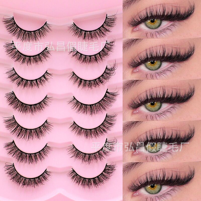 European and American Cross-Border Hot-Selling Large-Capacity Faux Mink Eyelashes, Thick and Naturally Curled, Factory Wholesale European and American Cross-Border Hot-Selling Large-Capacity Faux Mink Eyelashes, Thick and Naturally Curled, Factory Wholesale
