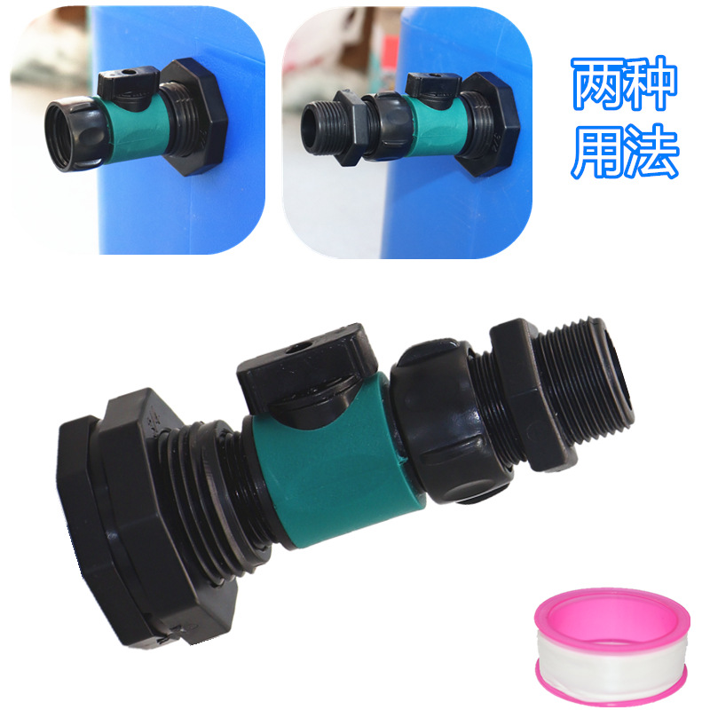 S60 * 6 rpm 3/4 pulgadas IBC tonelaje accesorios de conector de barril tonelaje conector de interruptor de barril tonelaje conector de manguera de jardín 62 conexión de filamento