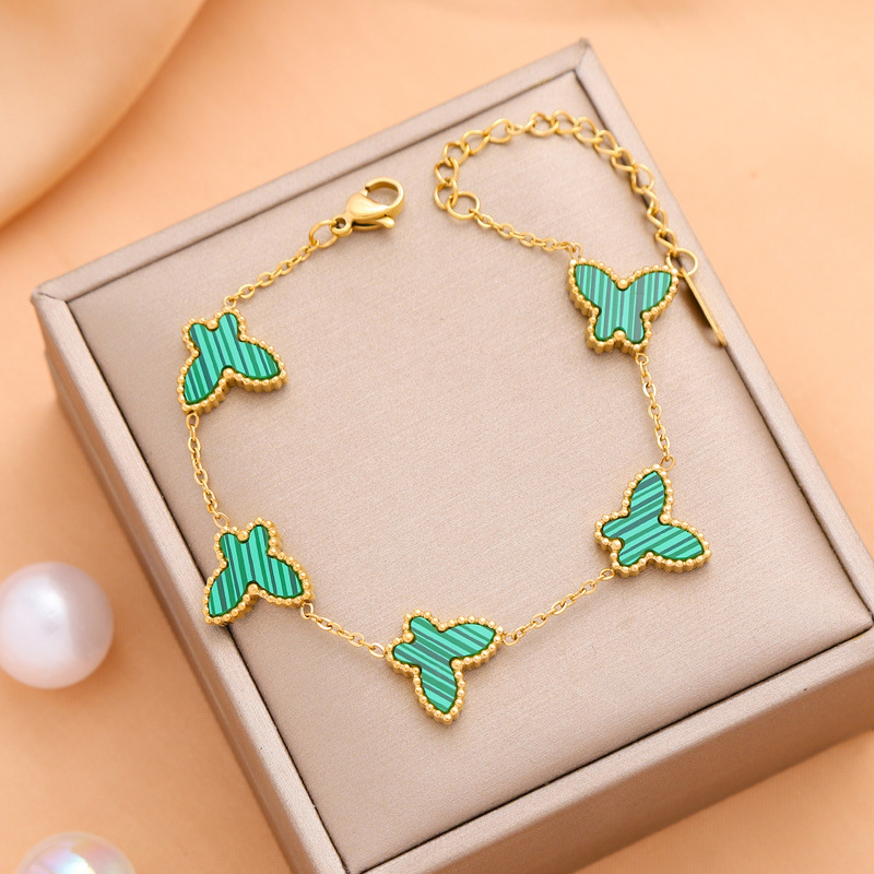 Ventas transfronterizas calientes nuevas pulseras de acero de titanio personalidad femenina de alto nivel diseño ligero de lujo moda temperamento versátil joyería de acero de titanio image 60
