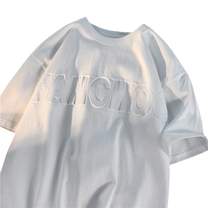 Camiseta americana de manga corta para hombre, 100 % algodón, 240 g, pesada. Moda urbana de verano 2023. Ropa oversize.