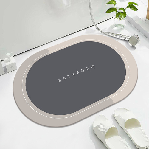 Bathroom door absorbent floor mat bathroom sink quick-drying foot mat diatom mud entry door mat toilet non-slip mat