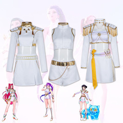 K-POP猎魔女团cos服 佐伊 米拉 鲁米cosplay舞台表演服白色打歌服