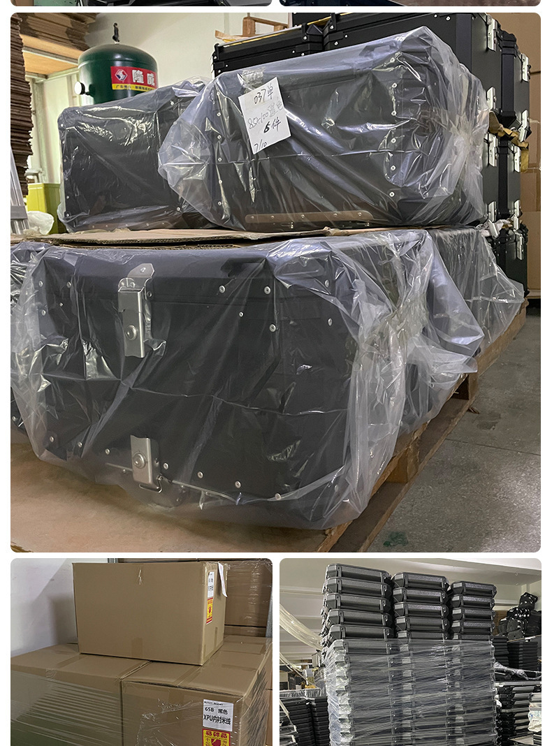 New 45L Decal Motorcycle Aluminum Alloy Tail Box Lightweight Electric Car Helmet Box Back-up Trail Luggage