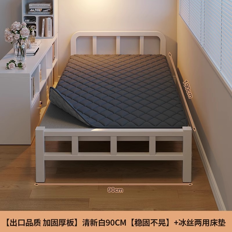 Fábrica directa cama plegable cama individual doméstica siesta de almuerzo para adultos cama pequeña de 1.2 metros reforzada cama de placa dura cama extra