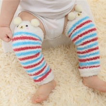 过膝袜婴儿2双装加厚保暖儿童护膝宝宝袜套可爱松口护腿长筒袜